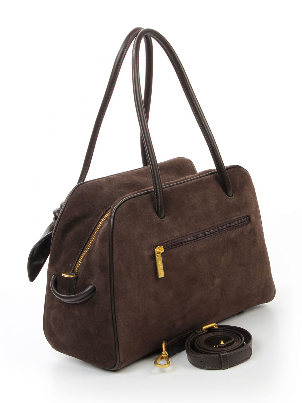 LACCOMA сумка АМ2235-Ф-коричневый натуральная замша хлопок фото 4