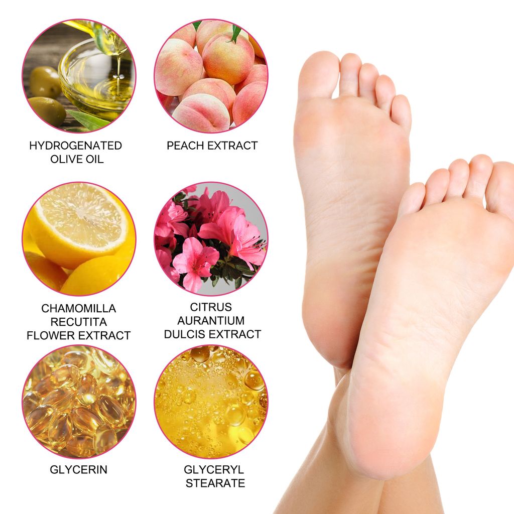 Отшелушивающая маска-носки для педикюра с экстрактом персика - Elaimei фото 10