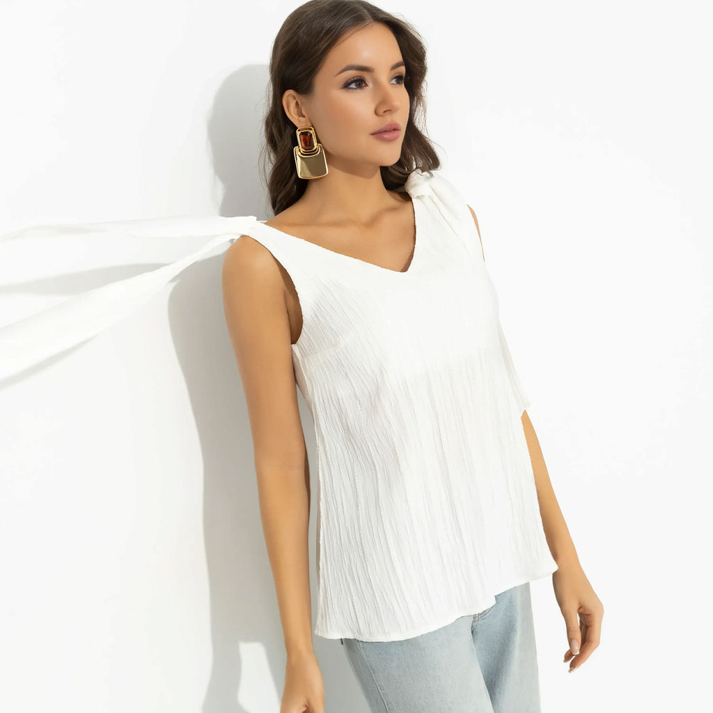 Топ из жатой ткани, Ты мой идеал (белый) - Charutti фото 13