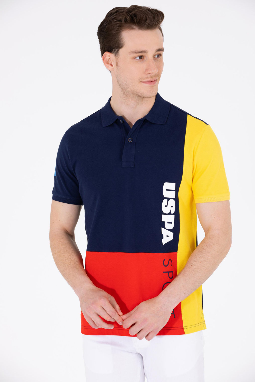 Мужская темно-синяя футболка с воротником-поло Неожиданная скидка в корзине - U.s. polo assn фото 9