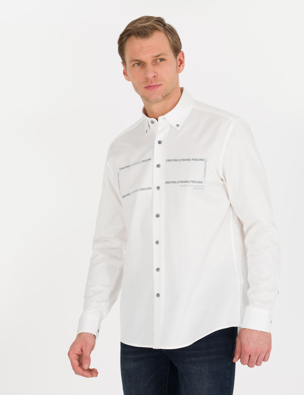 Beyaz Regular Fit Uzun Kollu G_mlek