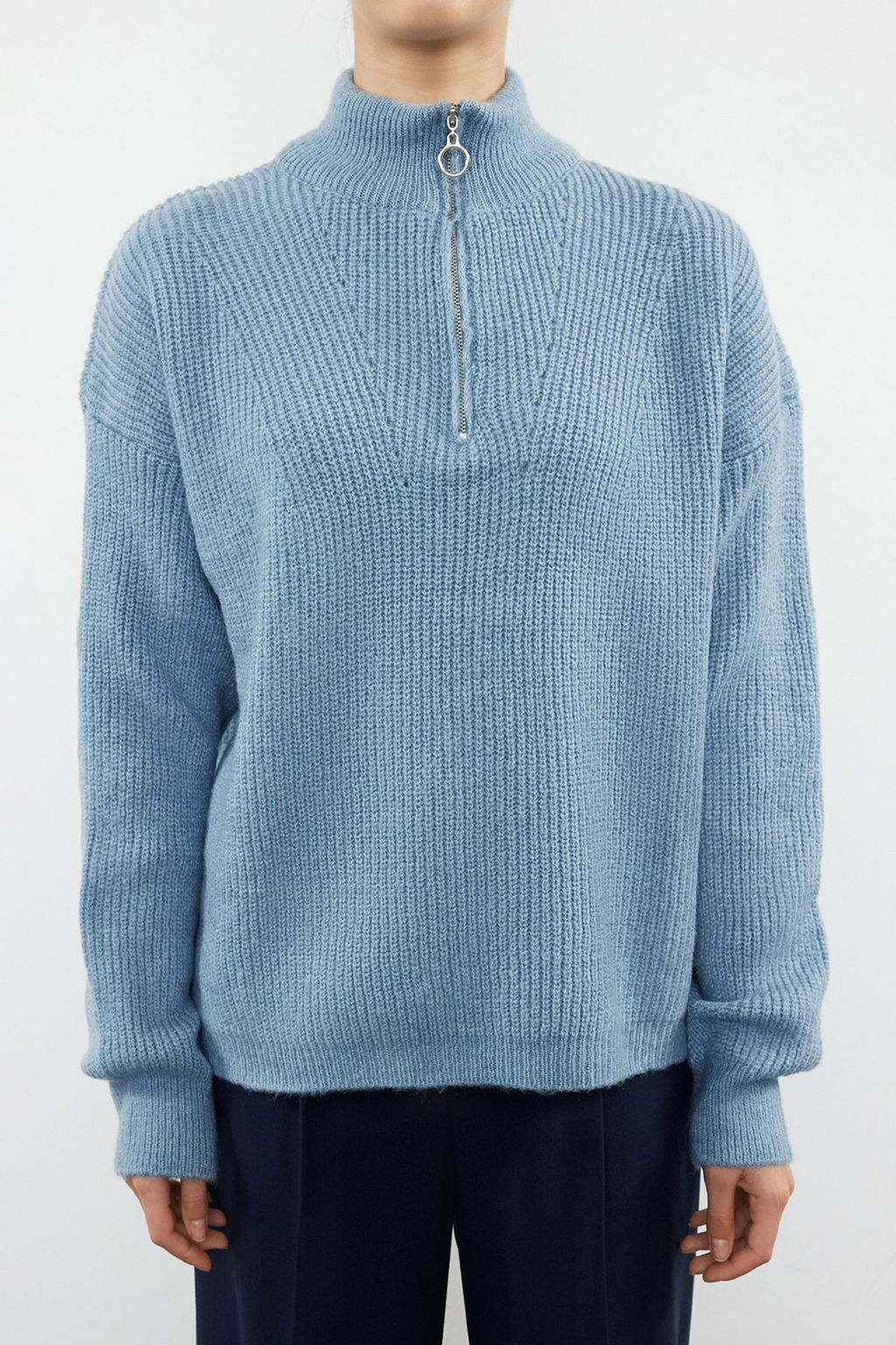 Antrasit Couple Yumusak Dokulu Fermuarl? Triko Kazak TWOAW20XS0009 - Trendyolmilla фото 34