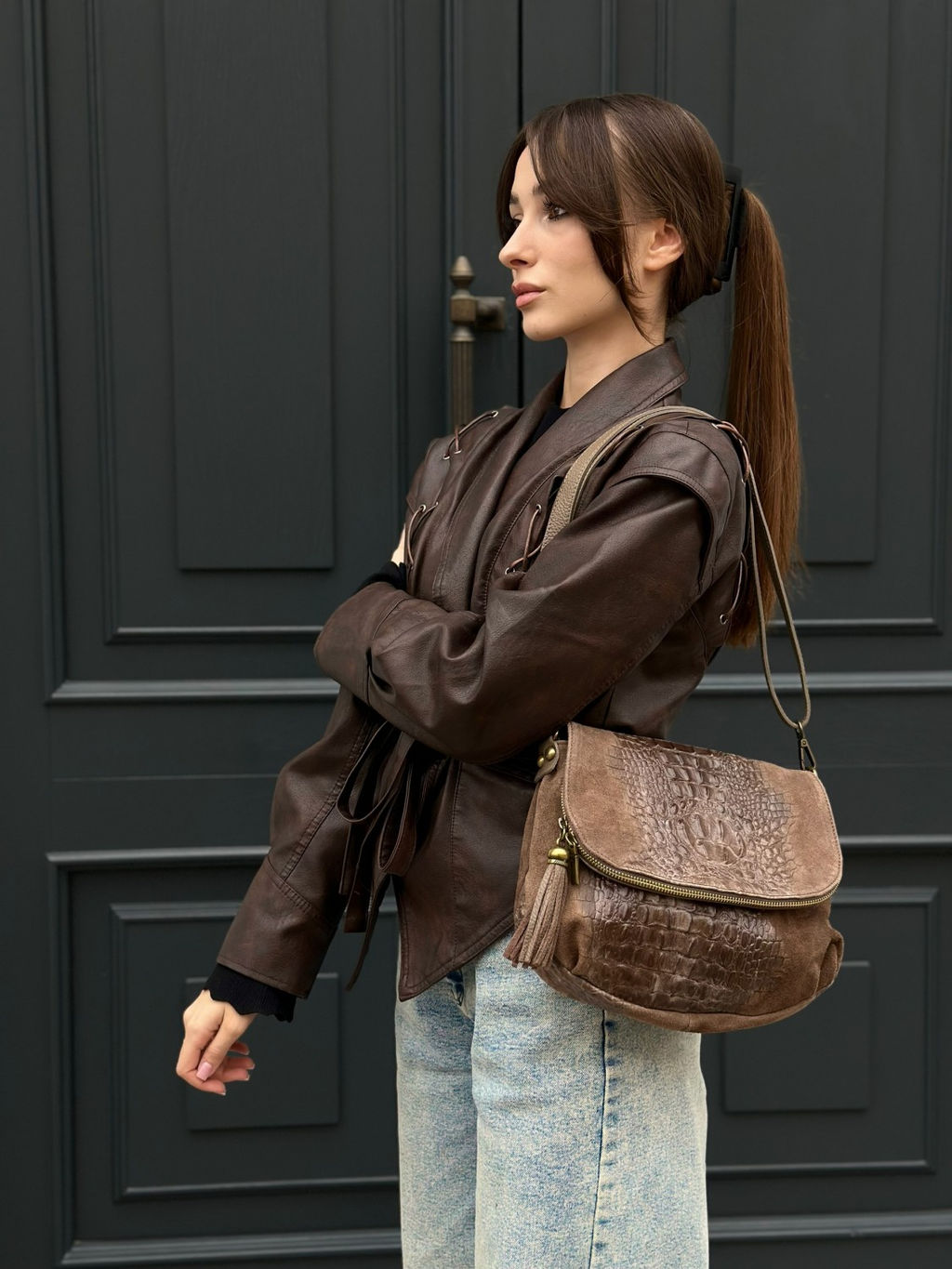 Сумка женская из телячьей кожи