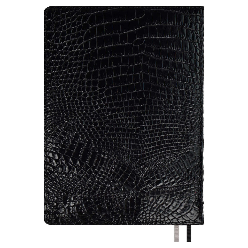 Ежедневник недатированный ESCALADA, А5+, 160 л., арт. 67177/ 10 АЛЛИГАТОР ЧЁРНЫЙ