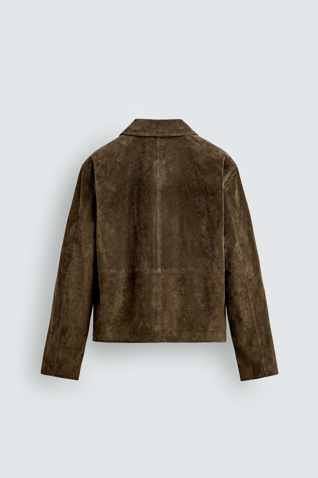 SOBRECAMISA REGULAR FIT PIEL SERRAJE / Marr?n - Zara фото 9