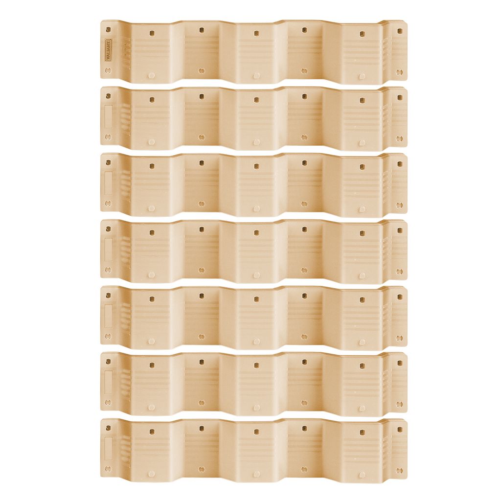 Разделители для ящиков СОТЫ, набор 8 шт., 36.3*6.7 см, DRAWER ORGANIZER, бежевый, шт - Valiant фото 6