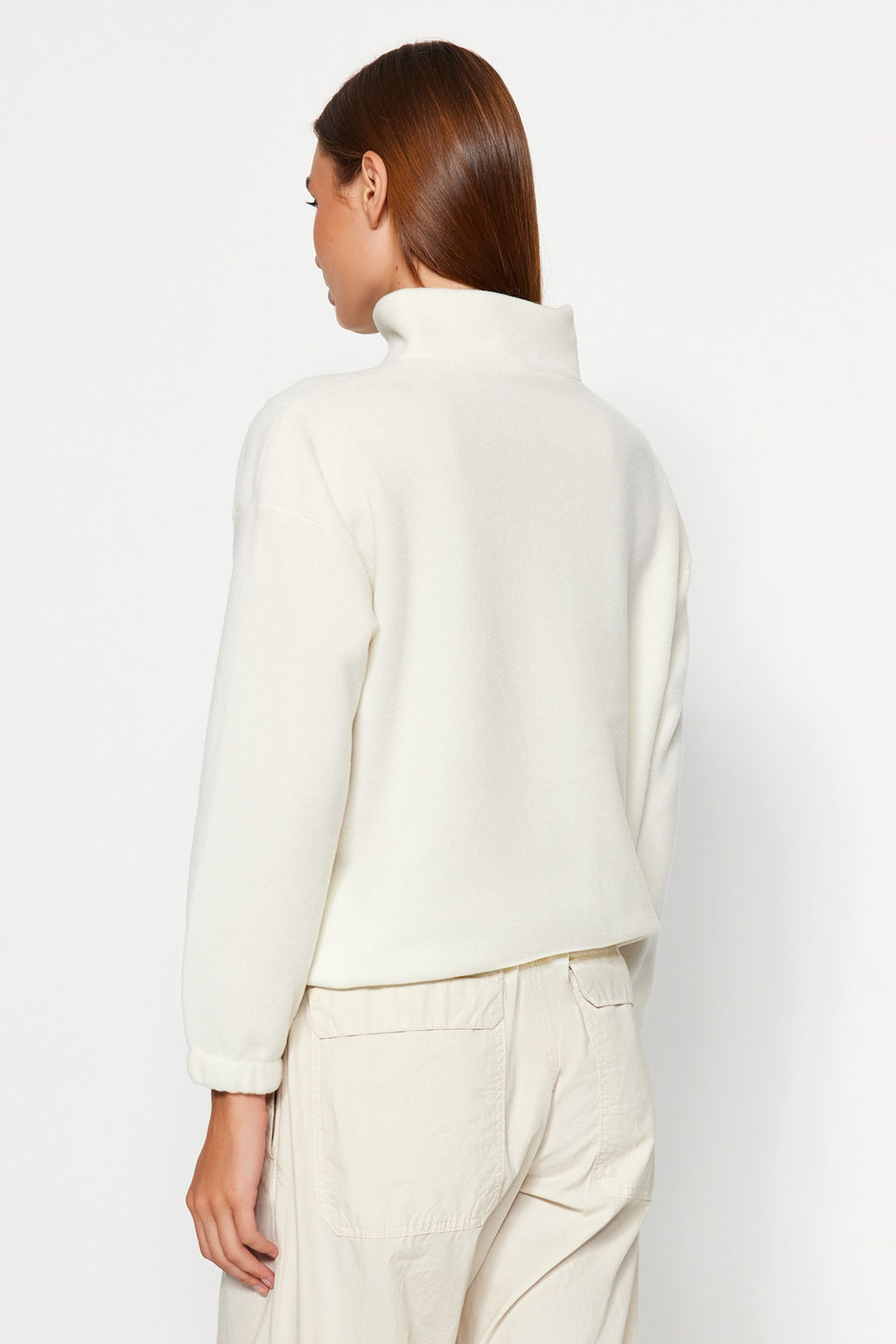 TRENDYOLMILLA Antrasit Fermuar Detayl? Polar Orme Sweatshirt TWOAW21SW0758 фото 10