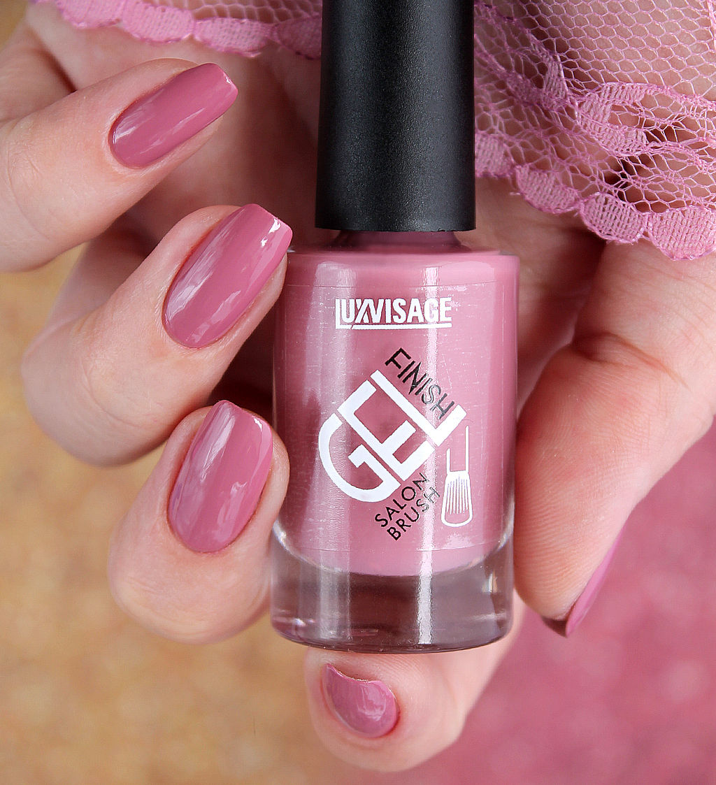 LuxVisage Лак для ногтей GEL finish тон 15 темно-розовый 9мл - Golden rose фото 2