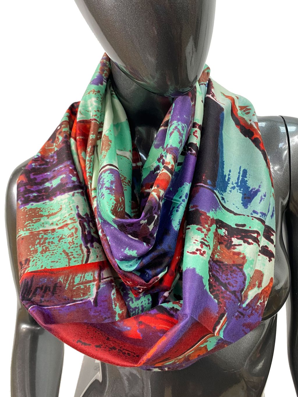 Мягкий палантин из кашемира, мультицвет - Greta фото 27