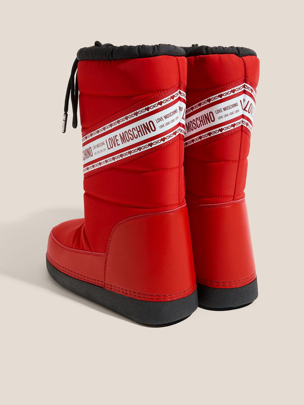 Женские дутики LOVE MOSCHINO SKI BOOT Артикул 4562692, рубиновый  фото 5