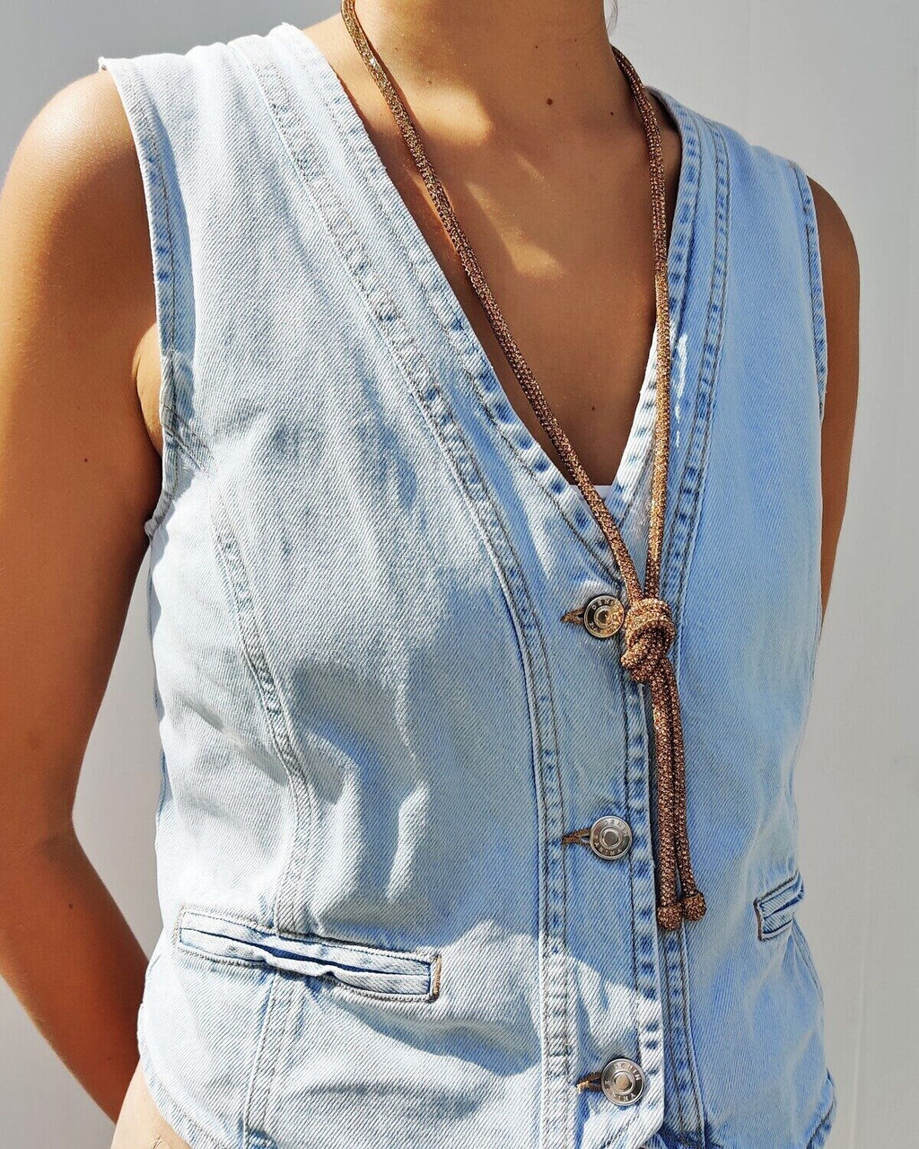 Колье из страз длинное