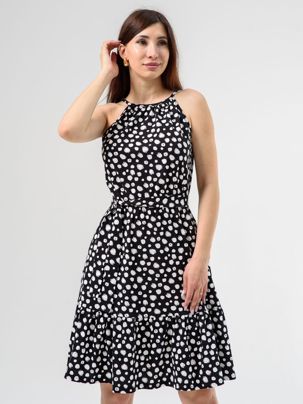 Сарафан Оптима из хлопка черный фото 2