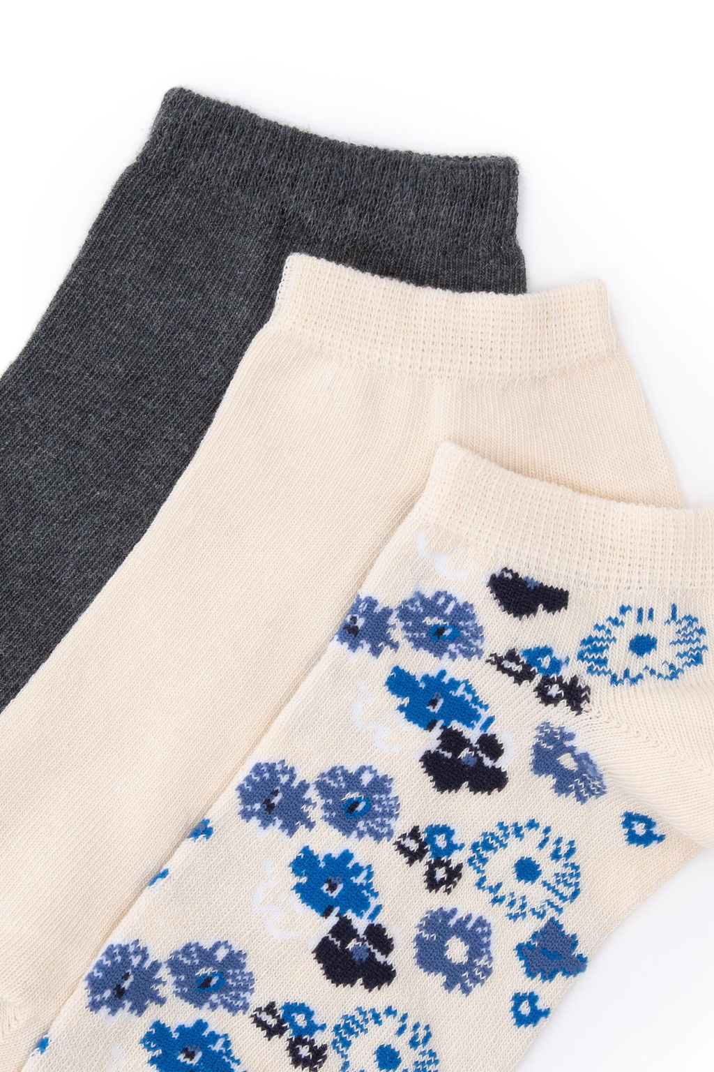 Женские кремовые носки-пинетки из трех предметов Неожиданная скидка в корзине - U.s. polo assn фото 2