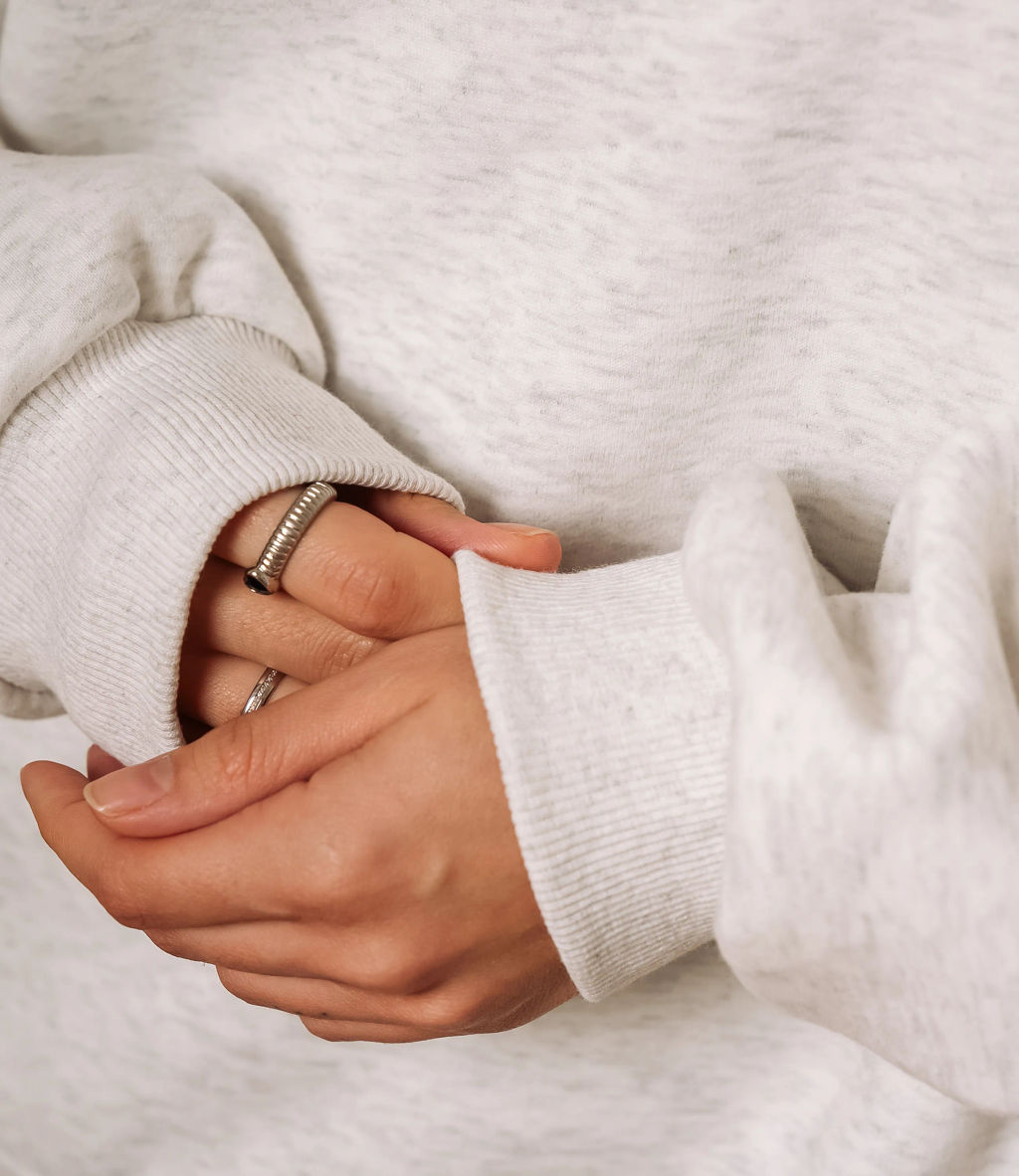 Свитшот #КТF003, светло-серый меланж - Dommod фото 4