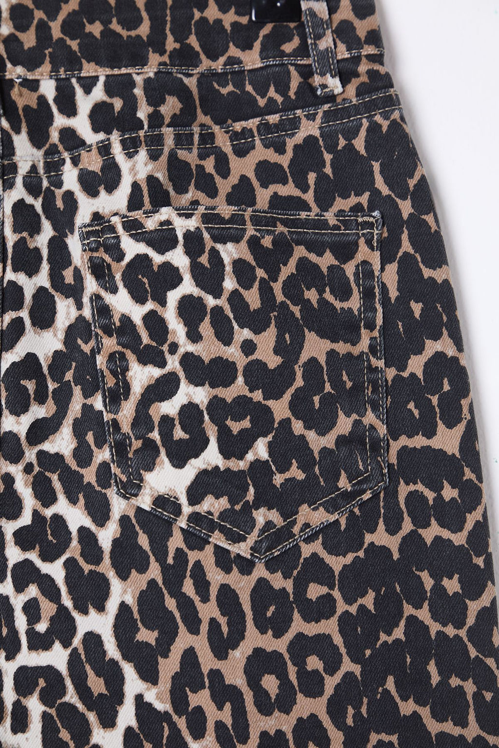 TRENDYOLMILLA Cok Renkli Animal Leopar Desenli Kahverengi Mini Denim Etek TWOSS25ET00044  фото 9