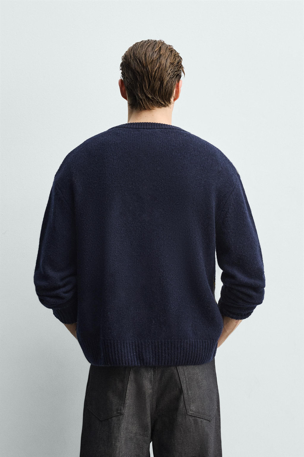 100% WOOL ARGYLE CARDIGAN - Zara фото 11