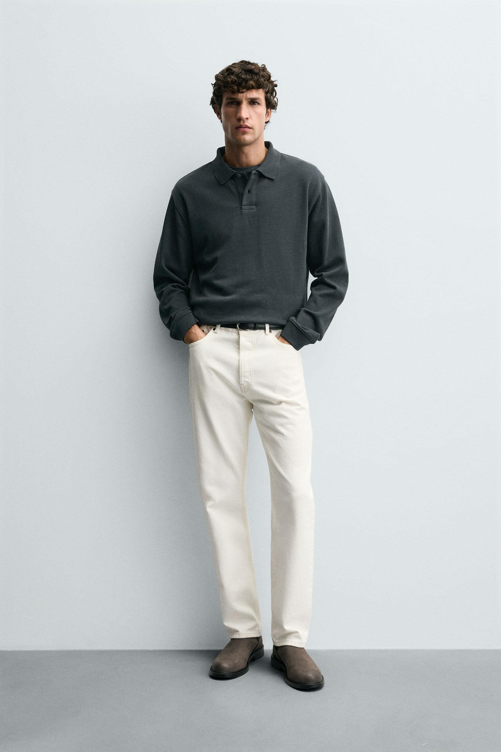 BASIC TEXTURED POLO SHIRT