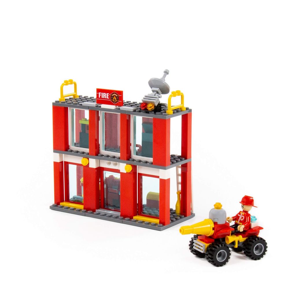 Конструктор Классик Город. Пожарная часть-1.3 (188 элементов) (в коробке) - Полесье фото 4