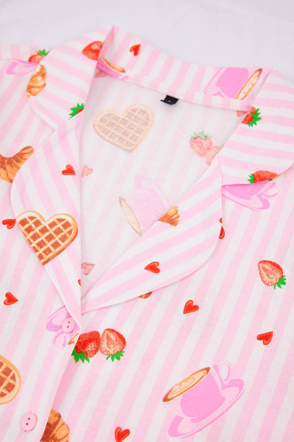 Pembe-Cok Renkli %100 Pamuk Eglence Desenli Orme Pijama Tak?m? THMSS26PT00008 - Trendyolmilla фото 7