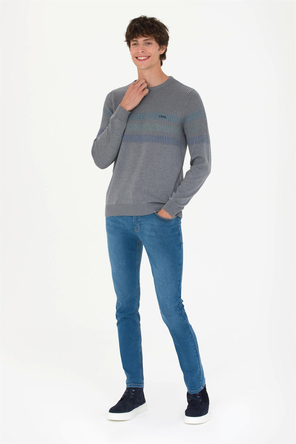 Мужские голубые джинсовые брюки Неожиданная скидка в корзине - U.s. polo assn фото 3