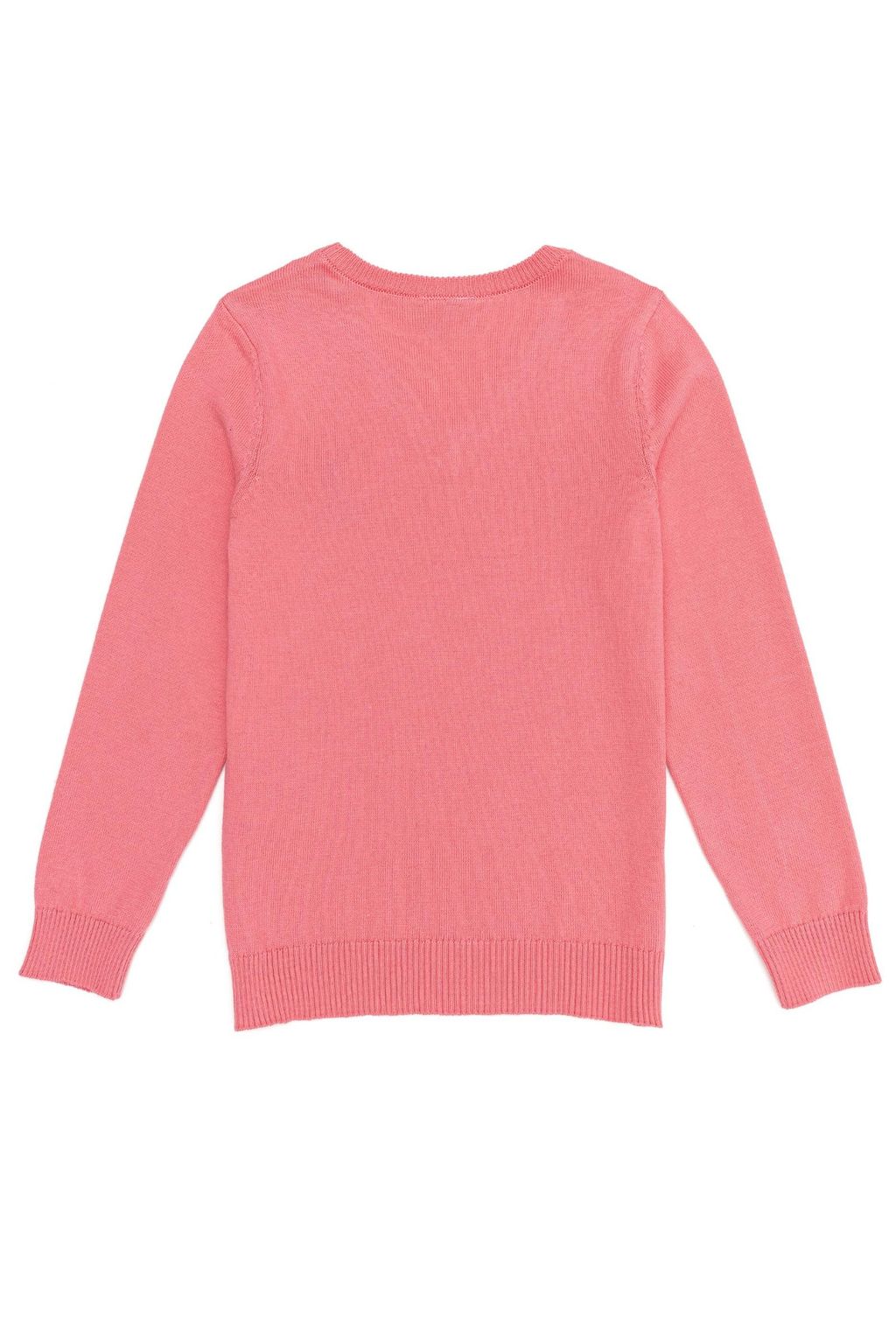 Девушка Светло-розовый с V-образным вырезом Трикотажный свитер Basic - U.s. polo assn фото 2