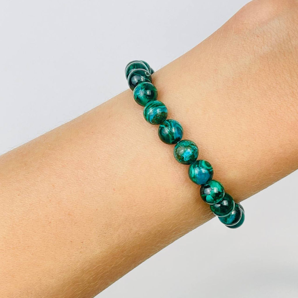 Браслет из Хризоколлы в Малахите