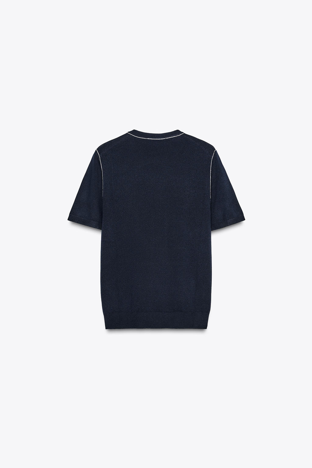 SHORT SLEEVE KNIT TOP WITH PIPING - Zara фото 41