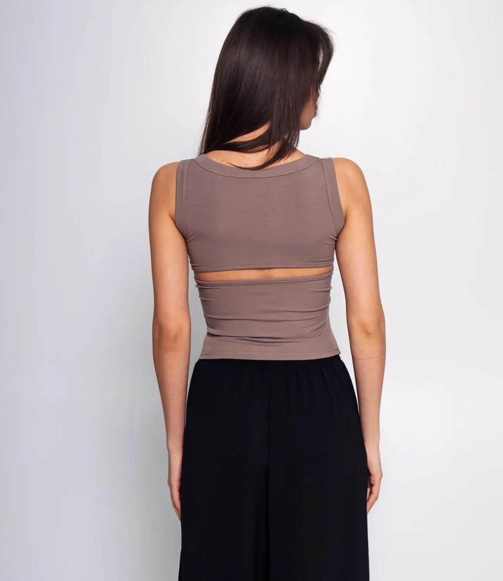 Топ #КТ173 (1), бежево-серый