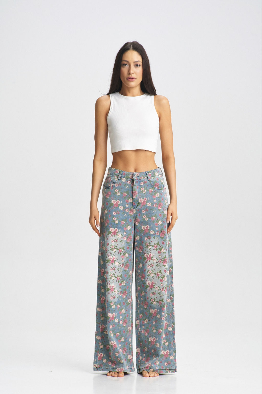 Джинсы Floral Blue