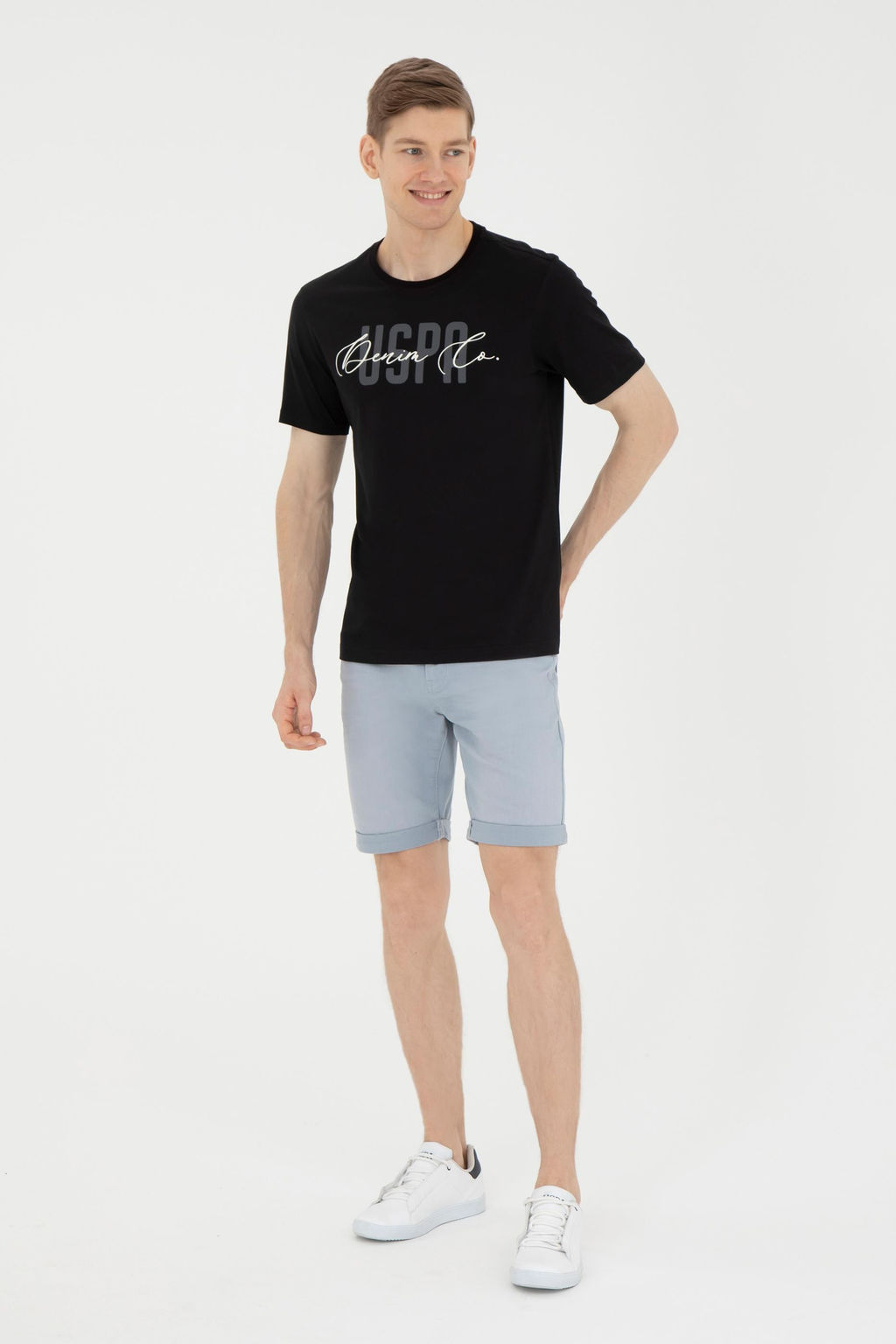 Футболка U.S. Polo Assn. мужская черная хлопок  фото 11