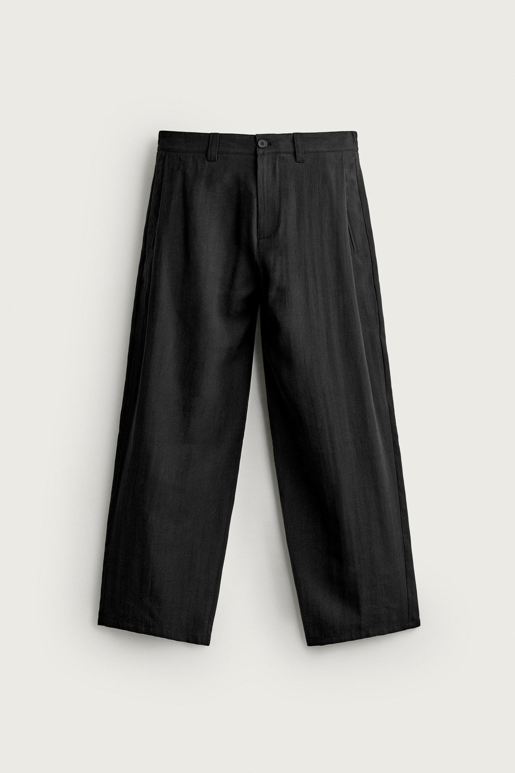PANTAL?N FLUIDO PLIEGUES LATERALES / Negro - Zara фото 11