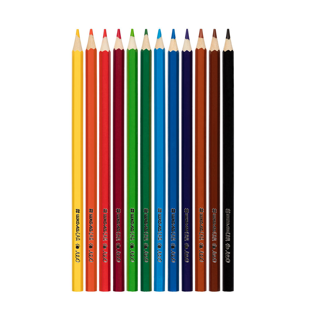 Лео ШколаСад Набор цветных карандашей LSCP-12 заточенный 8 х 12 цв