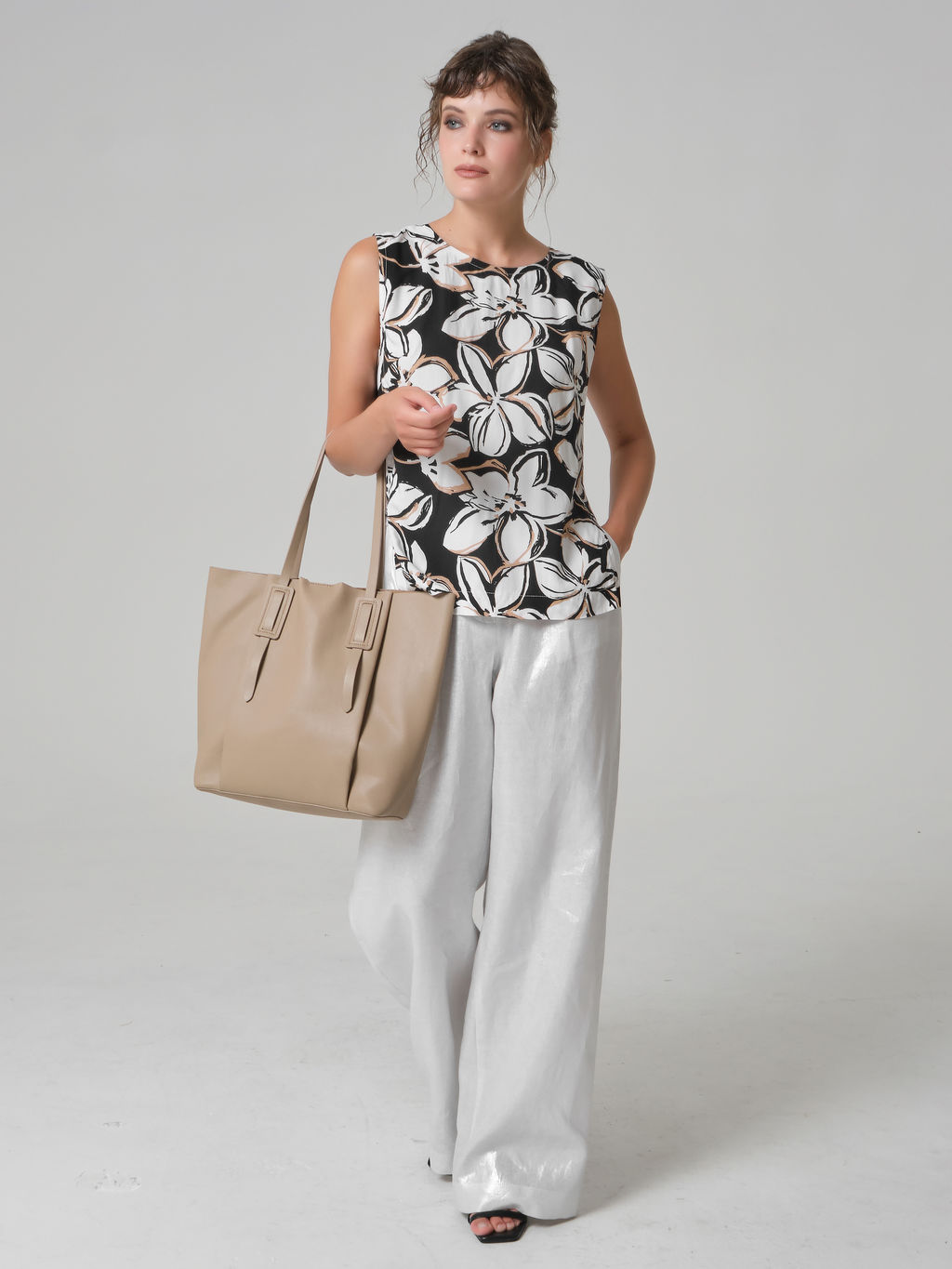 Блузка из вискозы с принтом - Marchello marchellini фото 3