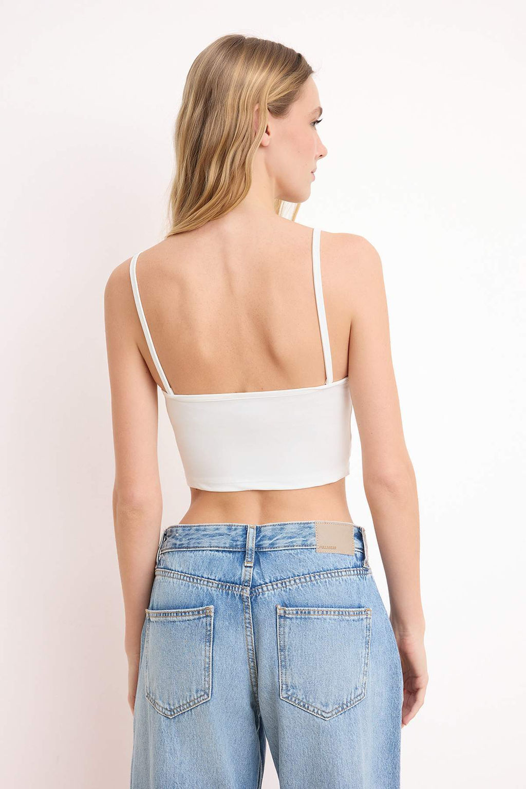 TRENDYOLMILLA Siyah-Vizon 2li Paket Poliamid Icerikli Ask?l? Crop Fitted Esnek Orme Atlet TWOSS24AL00053  фото 25