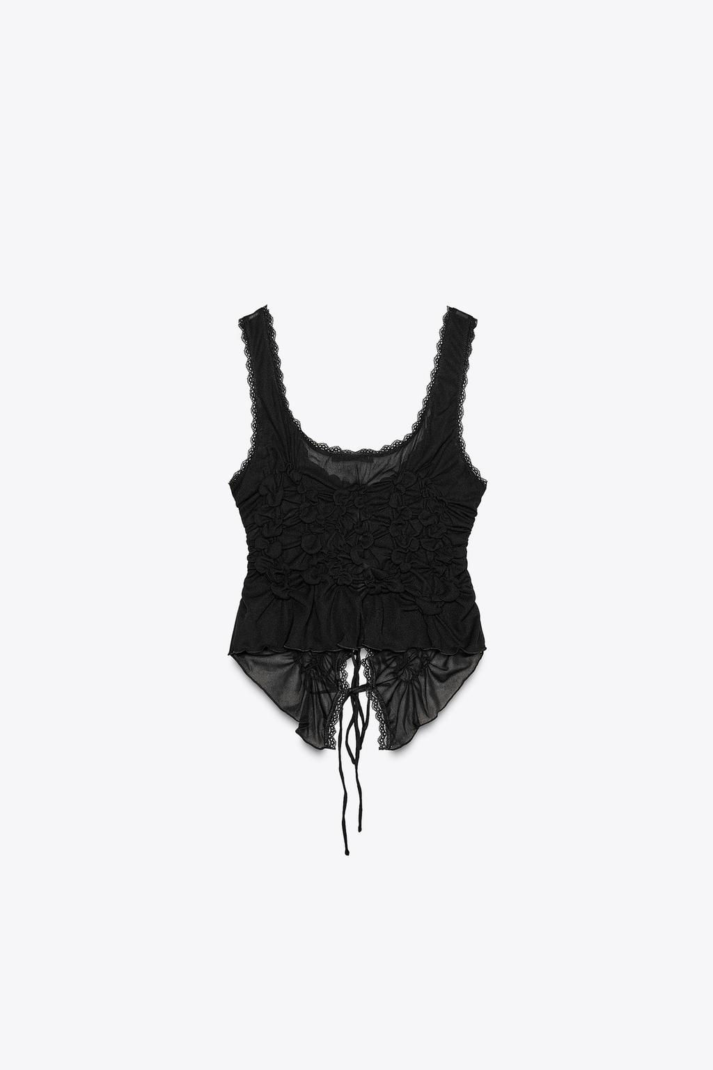 GATHERED TIE TOP - Zara фото 9