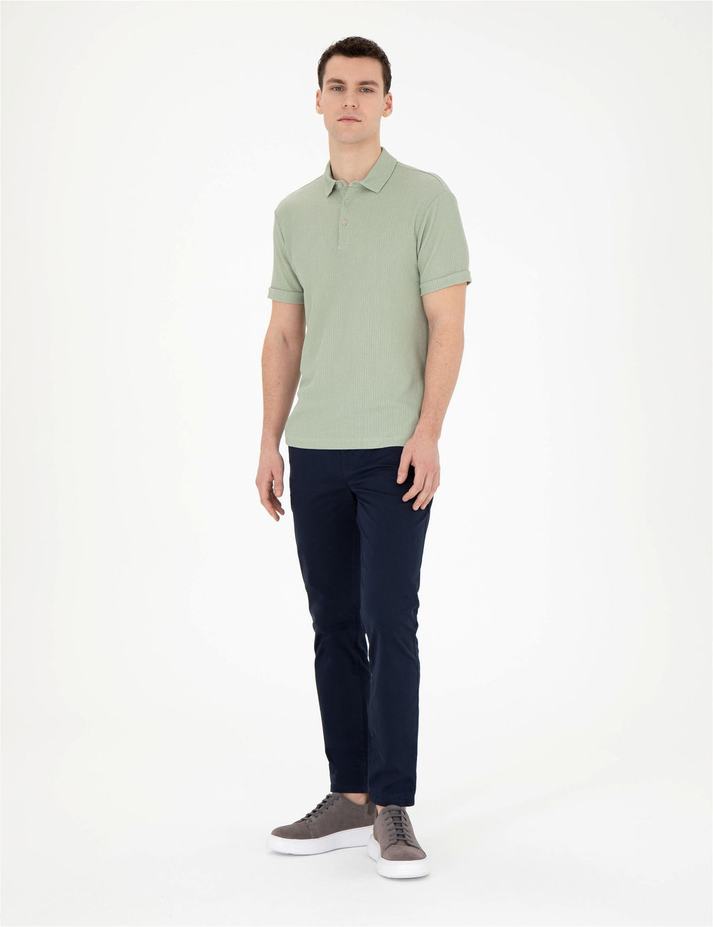 Lacivert Slim Fit Kanvas Pantolon - Pierre cardin фото 3