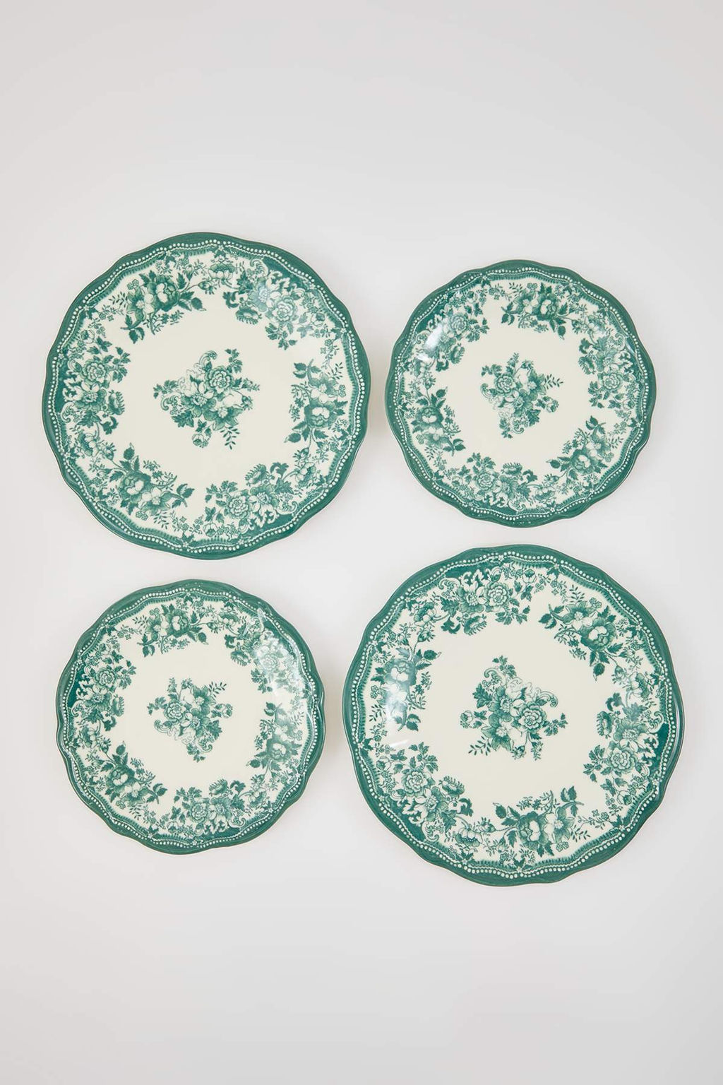 2 Kisilik Vintage Cicek Desenli Porselen Yemek Tak?m?-Yesil 8 Parca TPHAW26TBK00068 - Trendyolmilla фото 3