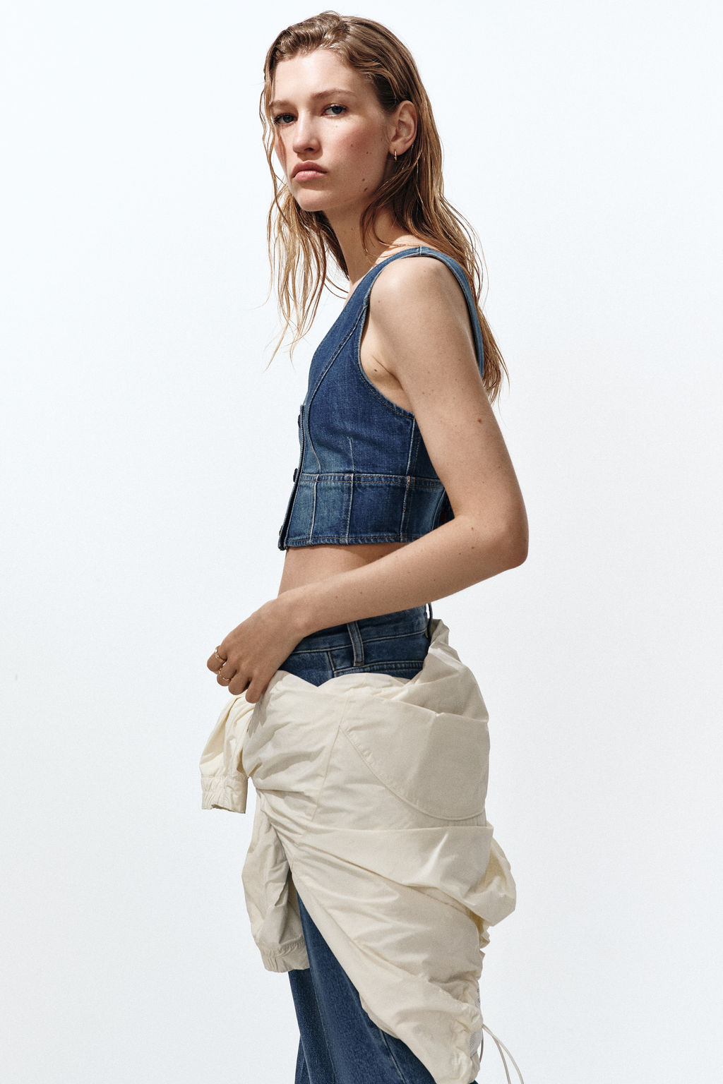 Crop top en denim - H&m фото 3