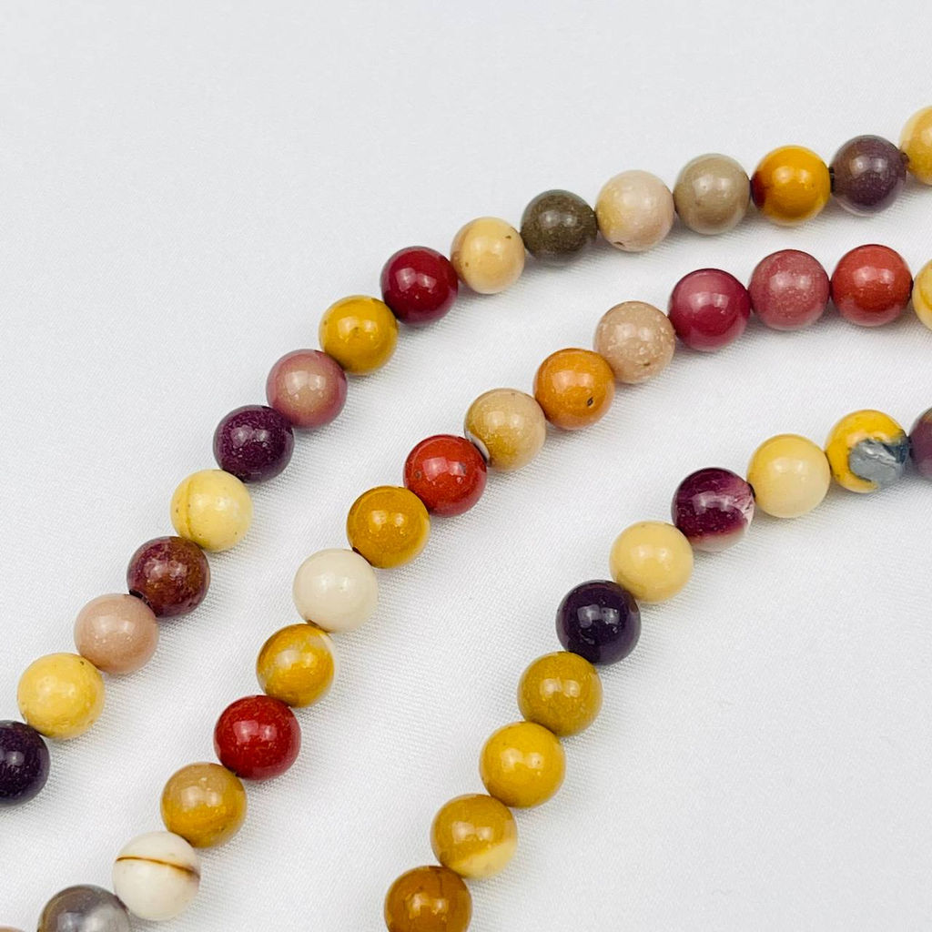 Бусины для рукоделия из Яшмы "Мукаит" 38 см