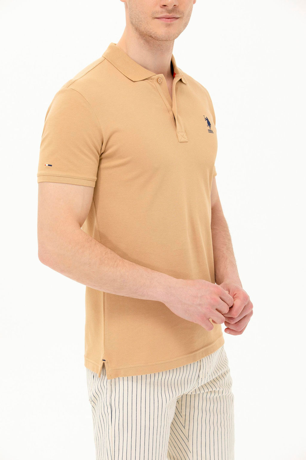 Мужская футболка Camel Polo Neck Basic - U.s. polo assn фото 7