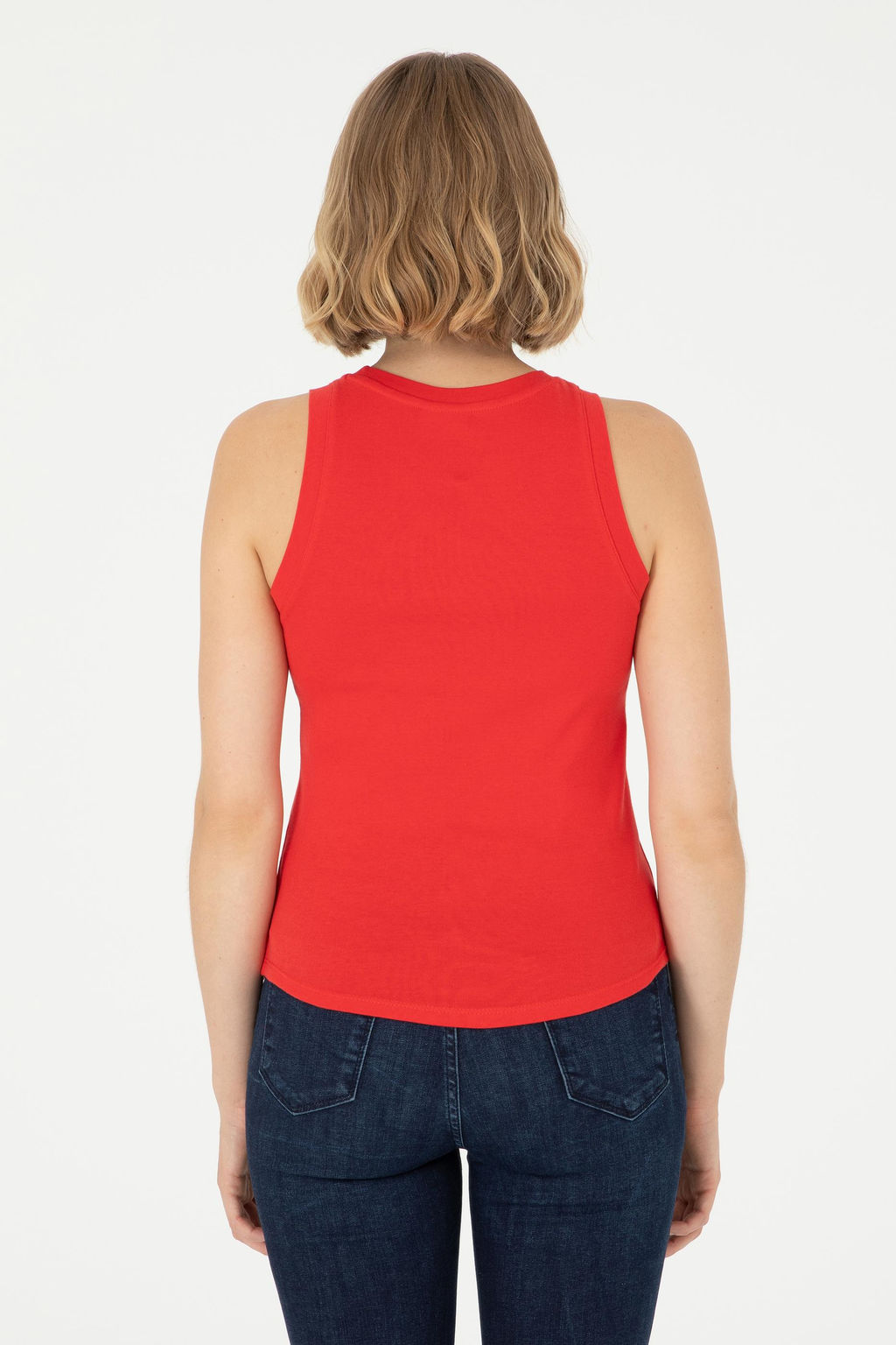 Женская красная базовая футболка Неожиданная скидка в корзине - U.s. polo assn фото 5