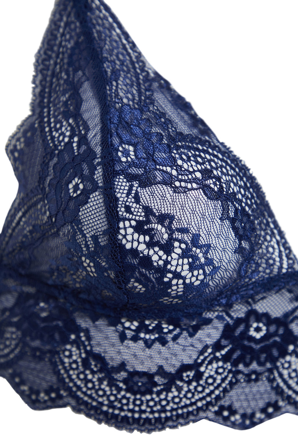 Lacivert Dantelli Ip Ask?l? Balensiz Kaps?z Orme Ic Camas?r? Tak?m? THMSS24CC00030