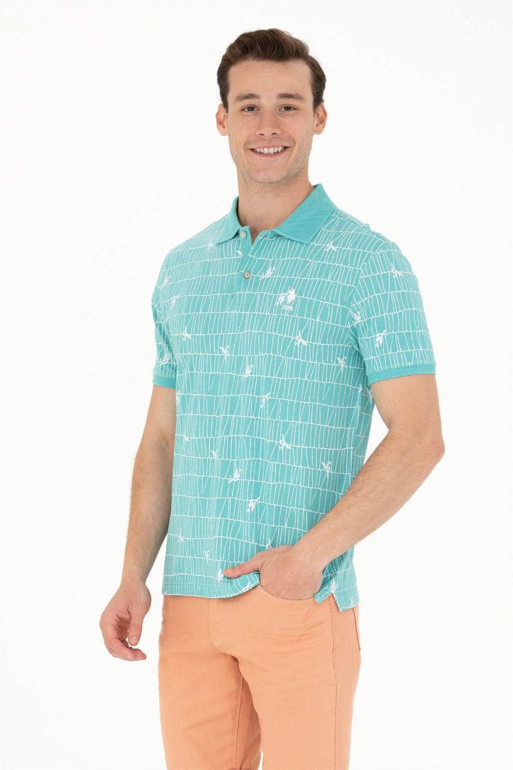 U. S. Polo Assn Мужская мятная футболка - U.s. polo assn фото 10