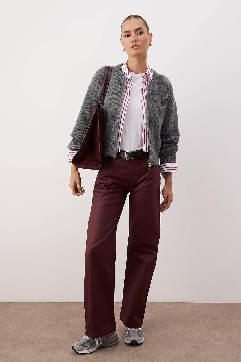 Gri Yumusak Dokulu Basic Triko H?rka TWOAW26HI00284 - Trendyolmilla фото 2