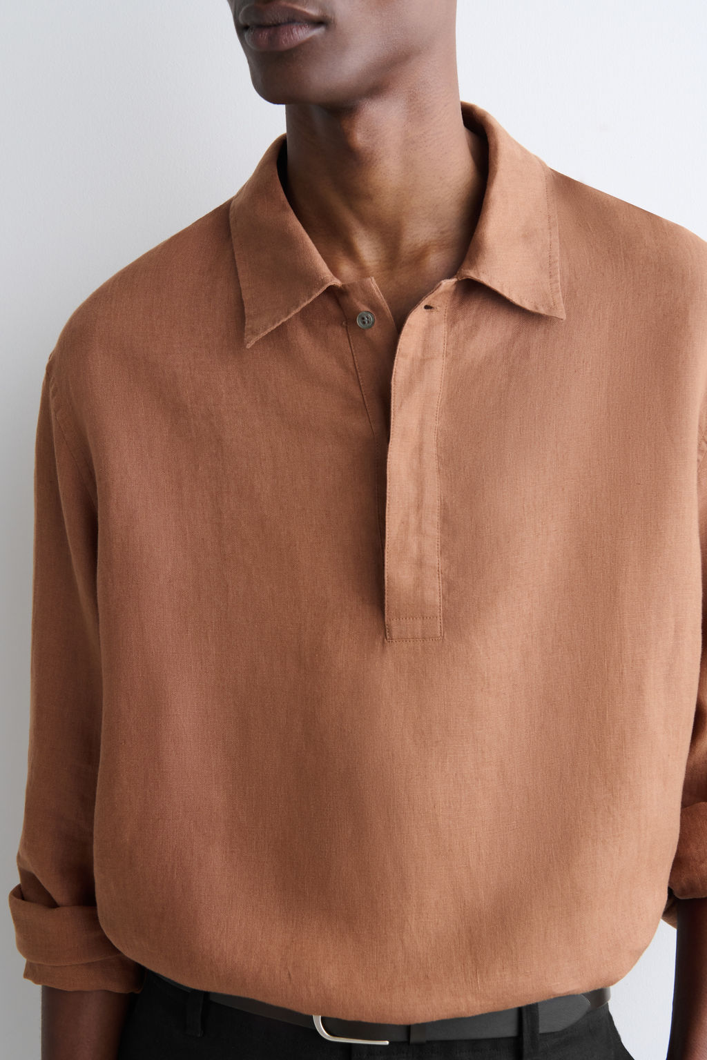 CAMISA DE LINO SIN BOTONES - H&m фото 10