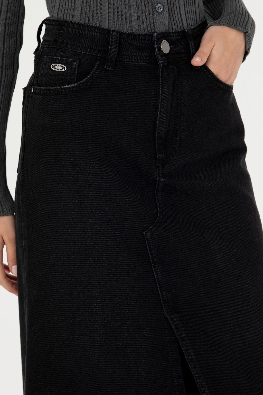 Kad_n Siyah Jean Etek - U.s. polo assn фото 5