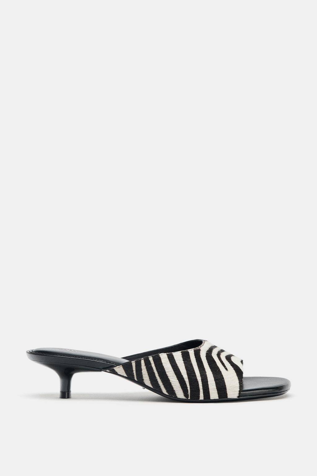 ANIMAL PRINT LEATHER KITTEN HEEL MULES - Zara фото 6