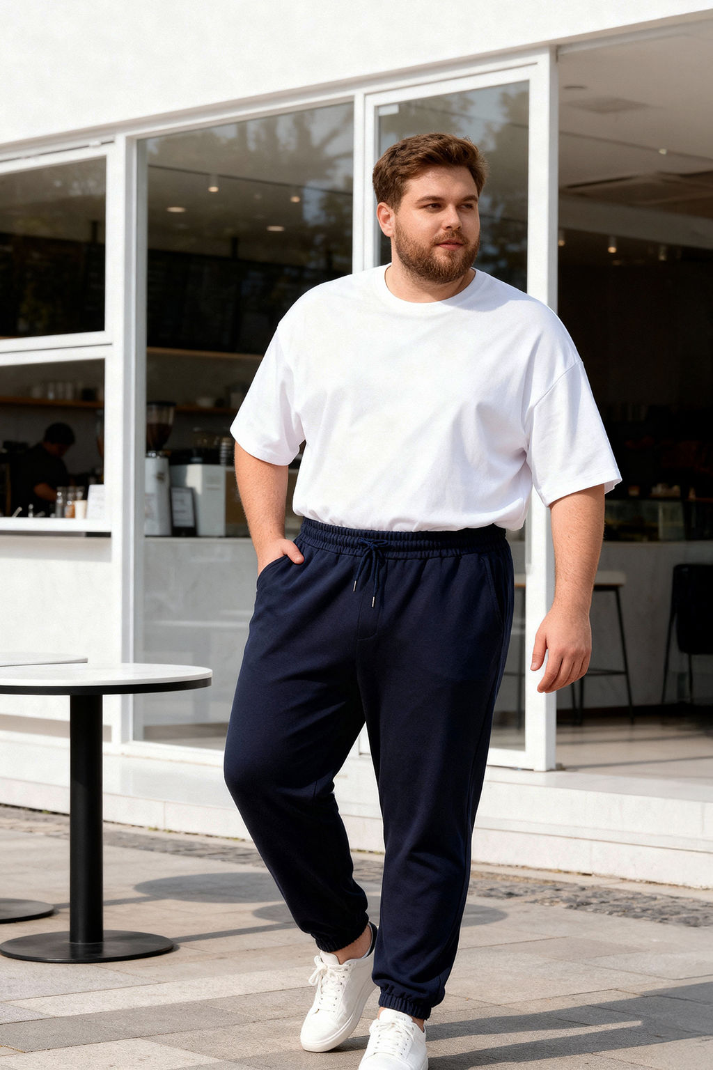 TRENDYOL MAN Buyuk Beden Indigo Oversize Rahat %100 Pamuklu Esofman Alt? TMNSS24AJ00001 - Trendyolmilla фото 22