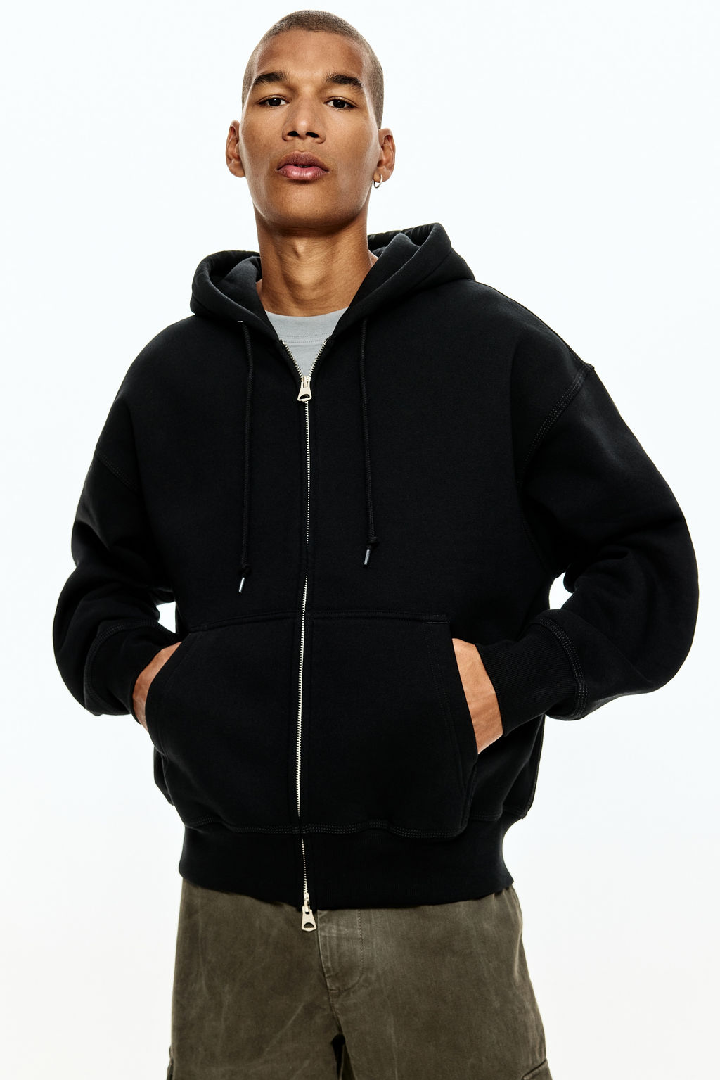 Chaqueta sudadera con capucha Oversized Fit - H&m фото 4
