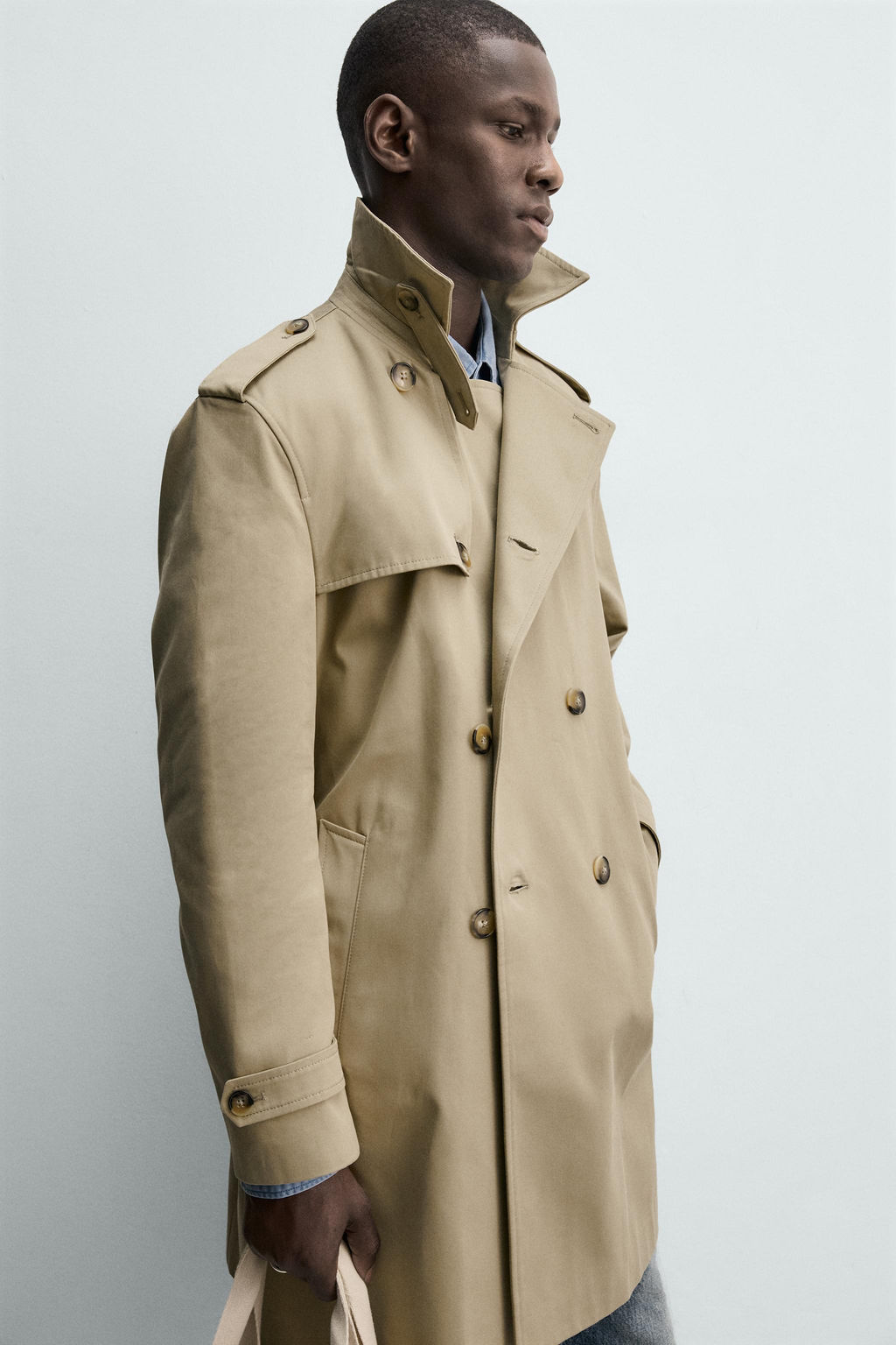TRENCH CRUZADO REGULAR FIT / Beige - Zara фото 7